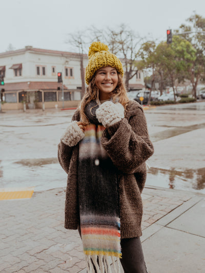 Skye Stripe Fringe Scarf by Free People